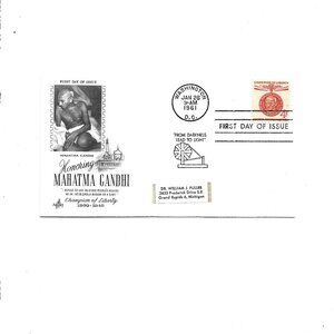 Lot of 10 USA Mahatma Gandhi First Day Covers (#146)